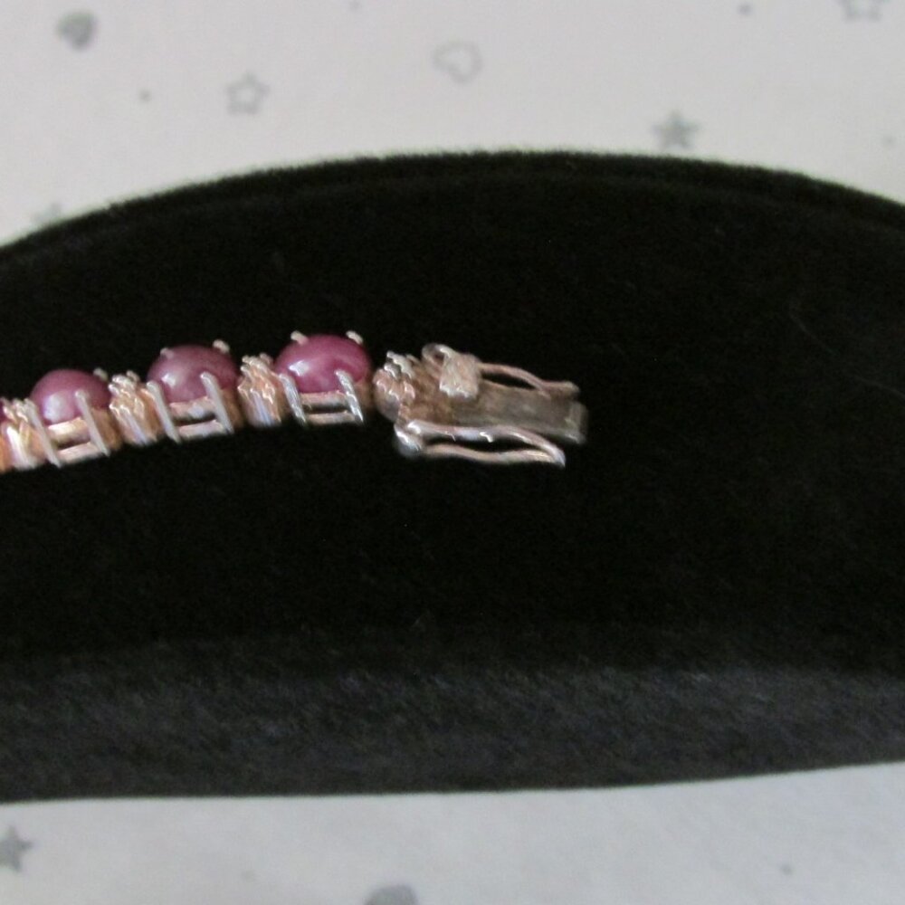 GARNET(RHODOLITE) LINE BRACELET - Picture 3 of 3